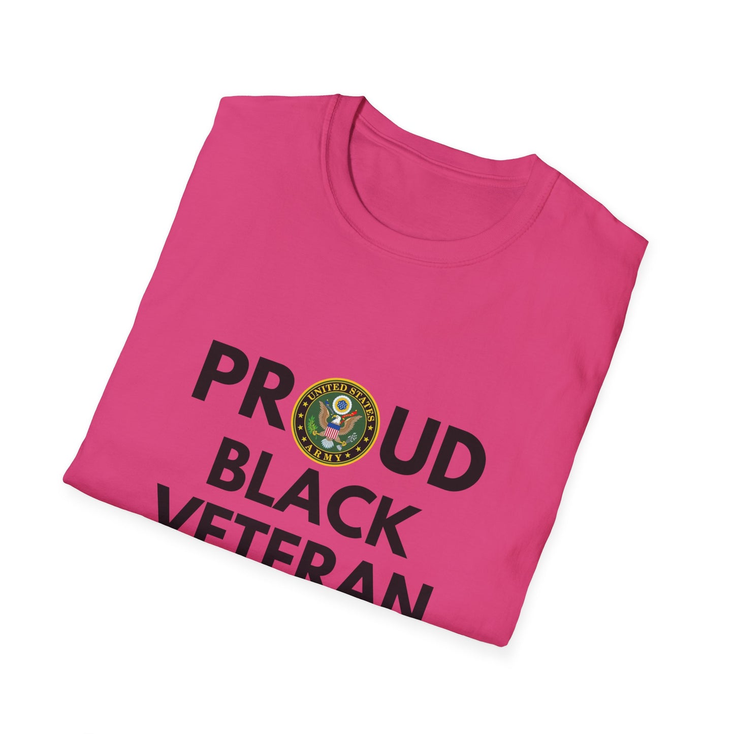 Army Proud Black Veteran - Unisex Softstyle T-Shirt