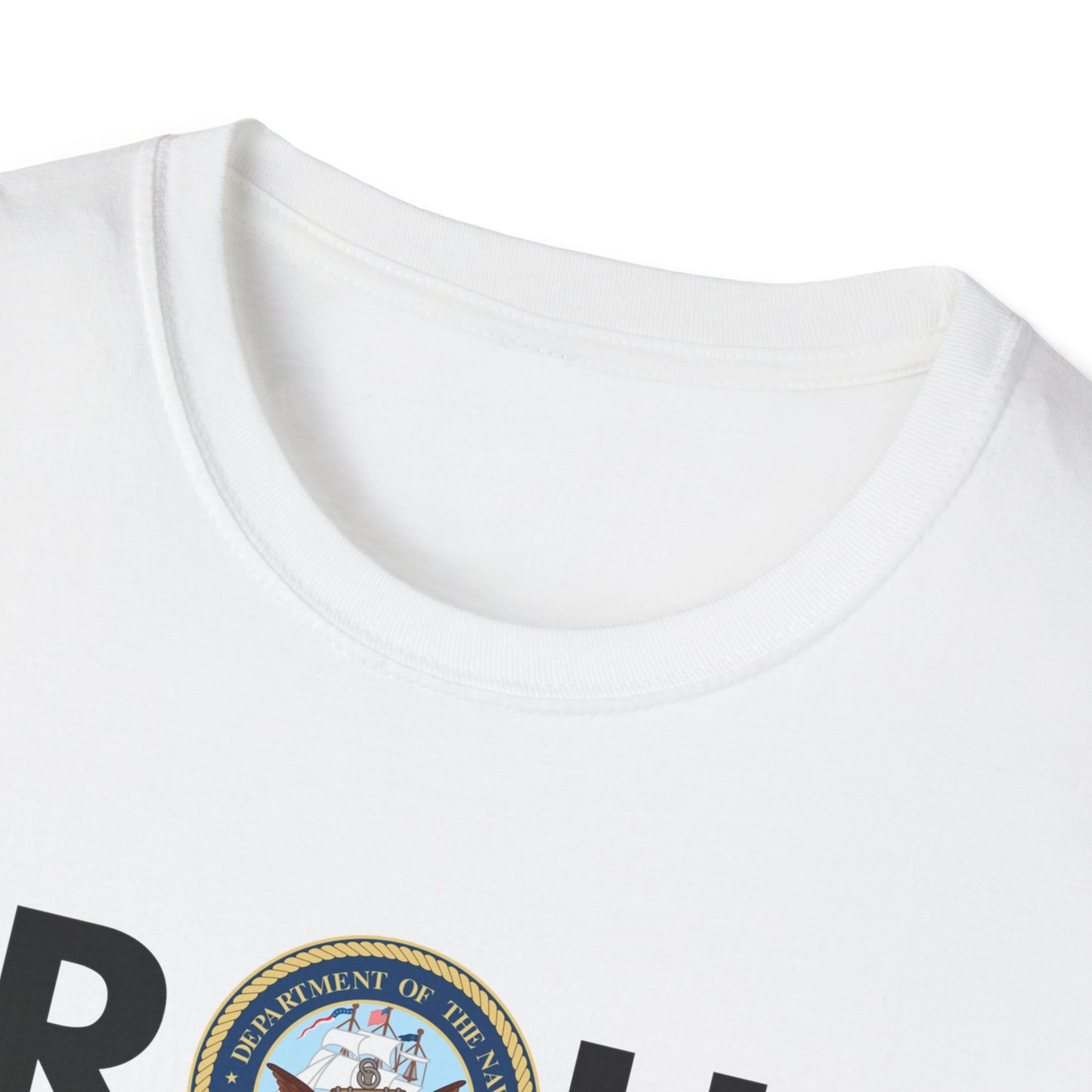 Navy Proud Black Veteran - Unisex Softstyle T-Shirt