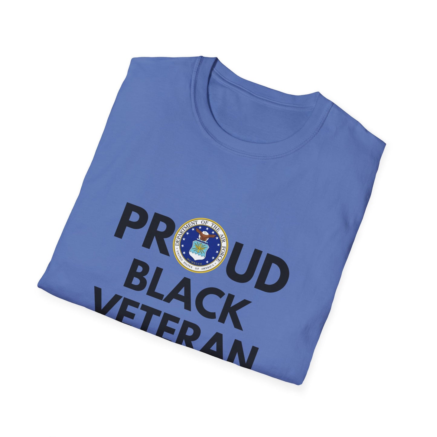 Air Force Proud Black Veteran - Unisex Softstyle T-Shirt