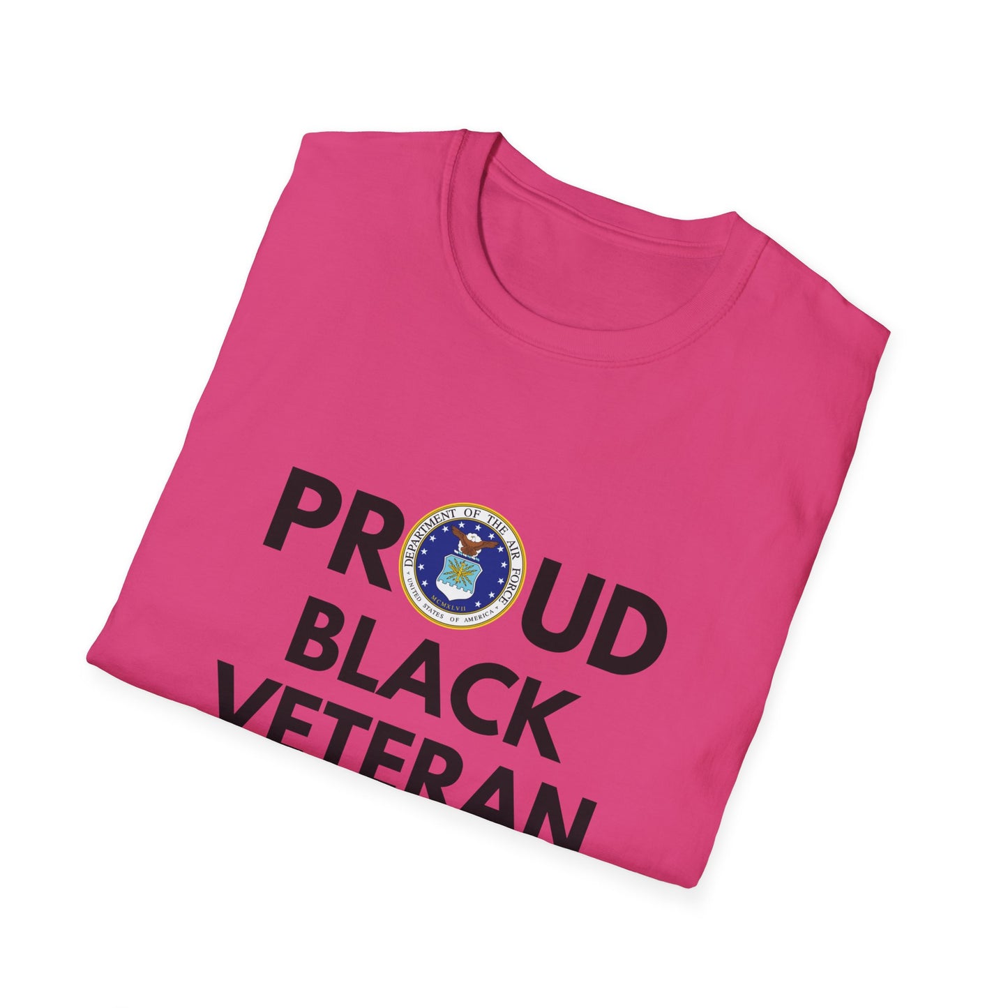 Air Force Proud Black Veteran - Unisex Softstyle T-Shirt