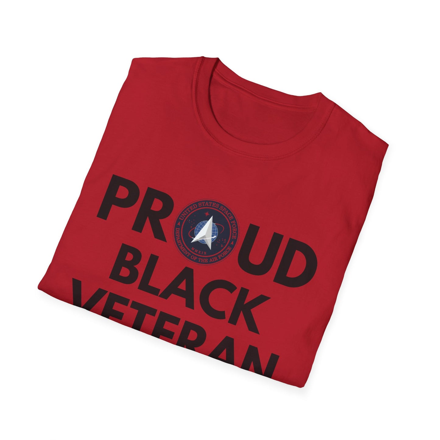 Space Force Proud Black Veteran - Unisex Softstyle T-Shirt
