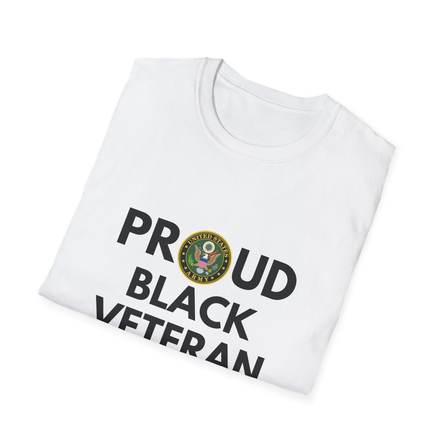 Army Proud Black Veteran - Unisex Softstyle T-Shirt