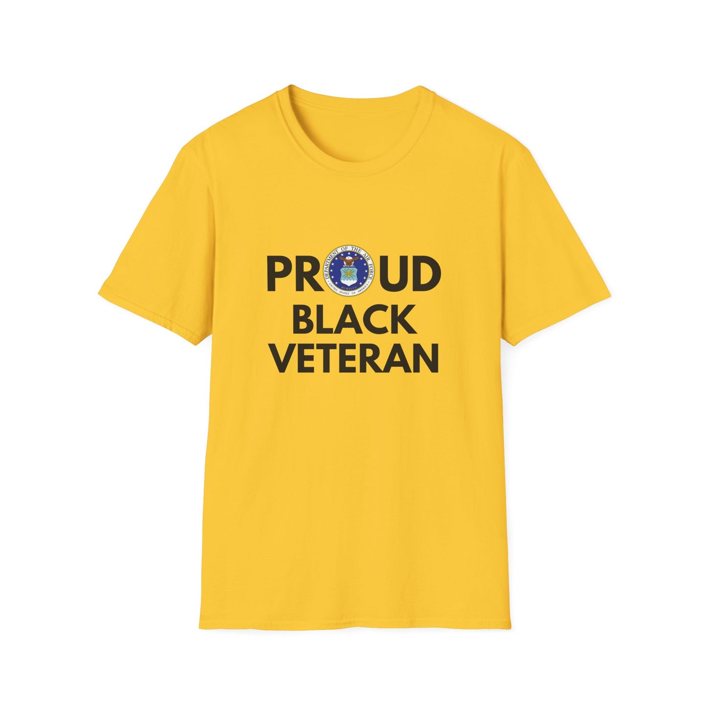 Air Force Proud Black Veteran - Unisex Softstyle T-Shirt
