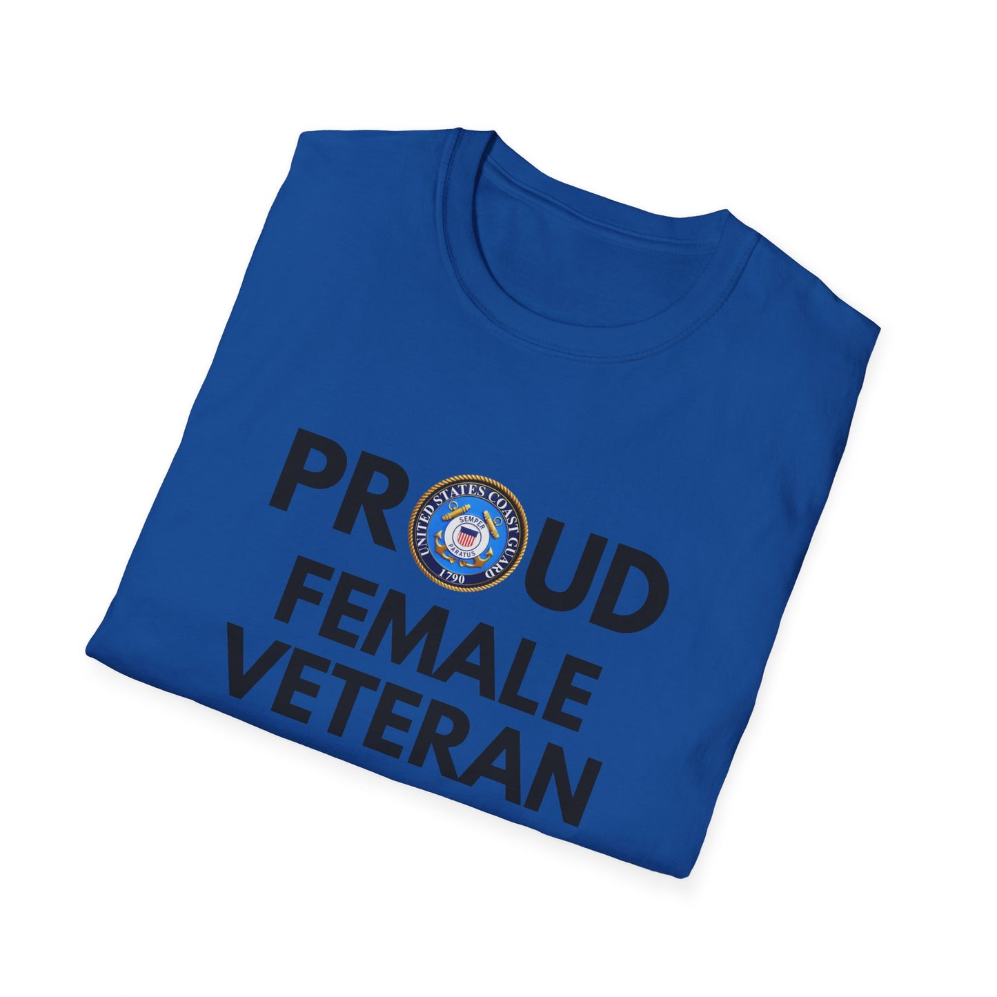 Coast Guard Female Veteran - Unisex Softstyle T-Shirt