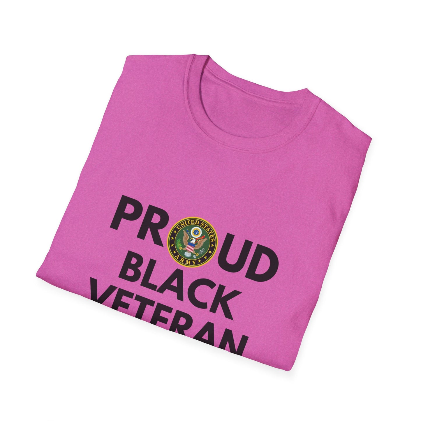 Army Proud Black Veteran - Unisex Softstyle T-Shirt