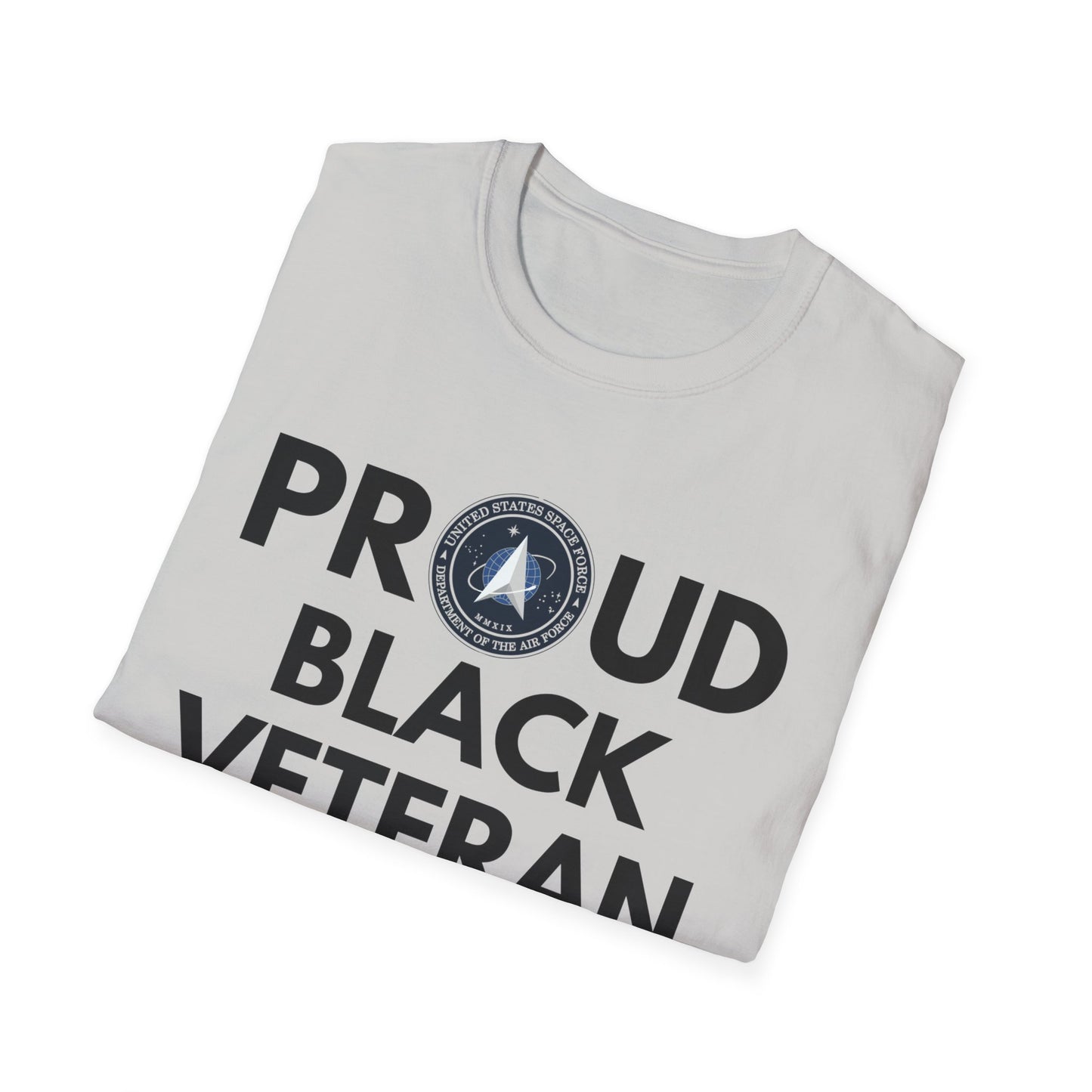 Space Force Proud Black Veteran - Unisex Softstyle T-Shirt