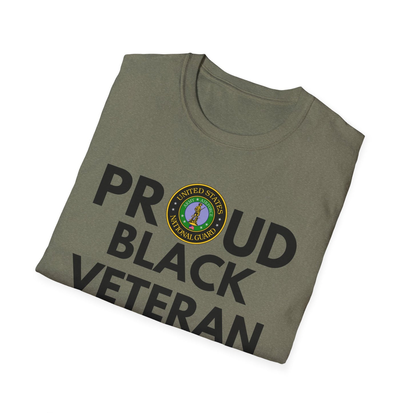 National Guard Proud Black Veteran - Unisex Softstyle T-Shirt