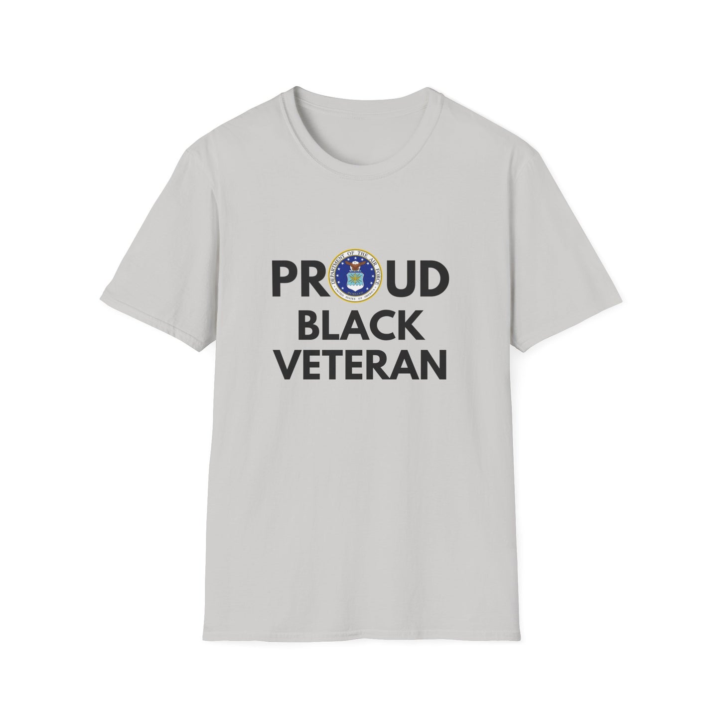 Air Force Proud Black Veteran - Unisex Softstyle T-Shirt