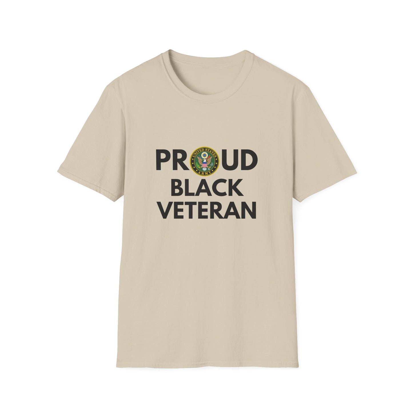 Army Proud Black Veteran - Unisex Softstyle T-Shirt