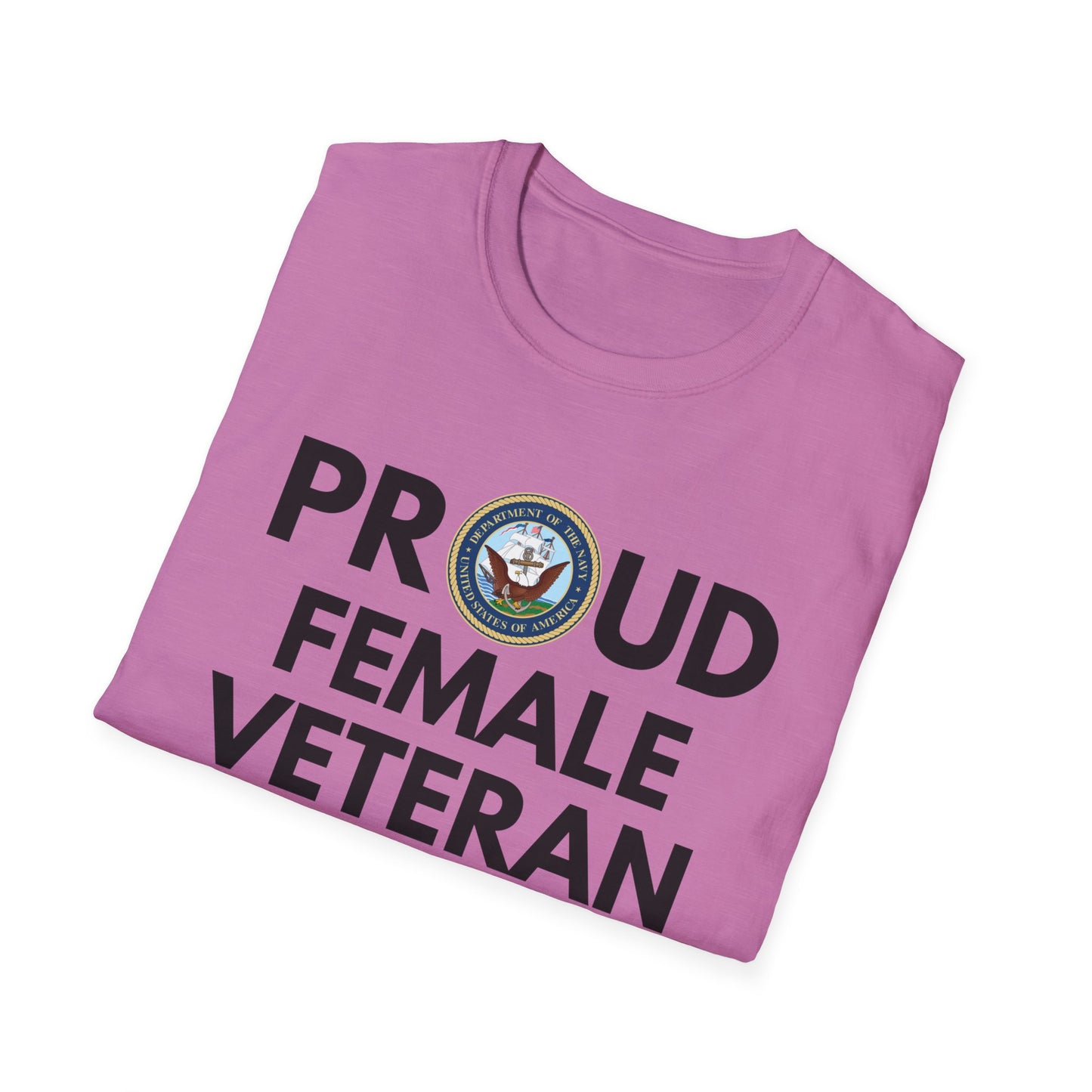 Navy Female Veteran - Unisex Softstyle T-Shirt