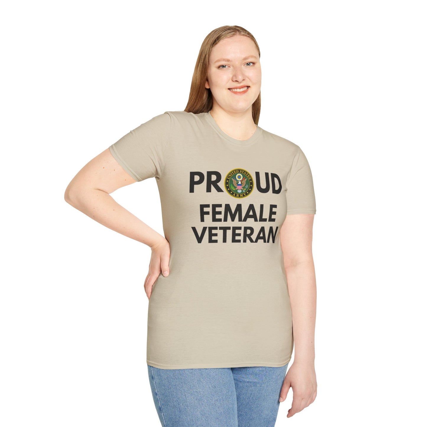 Army Female Veteran - Unisex Softstyle T-Shirt