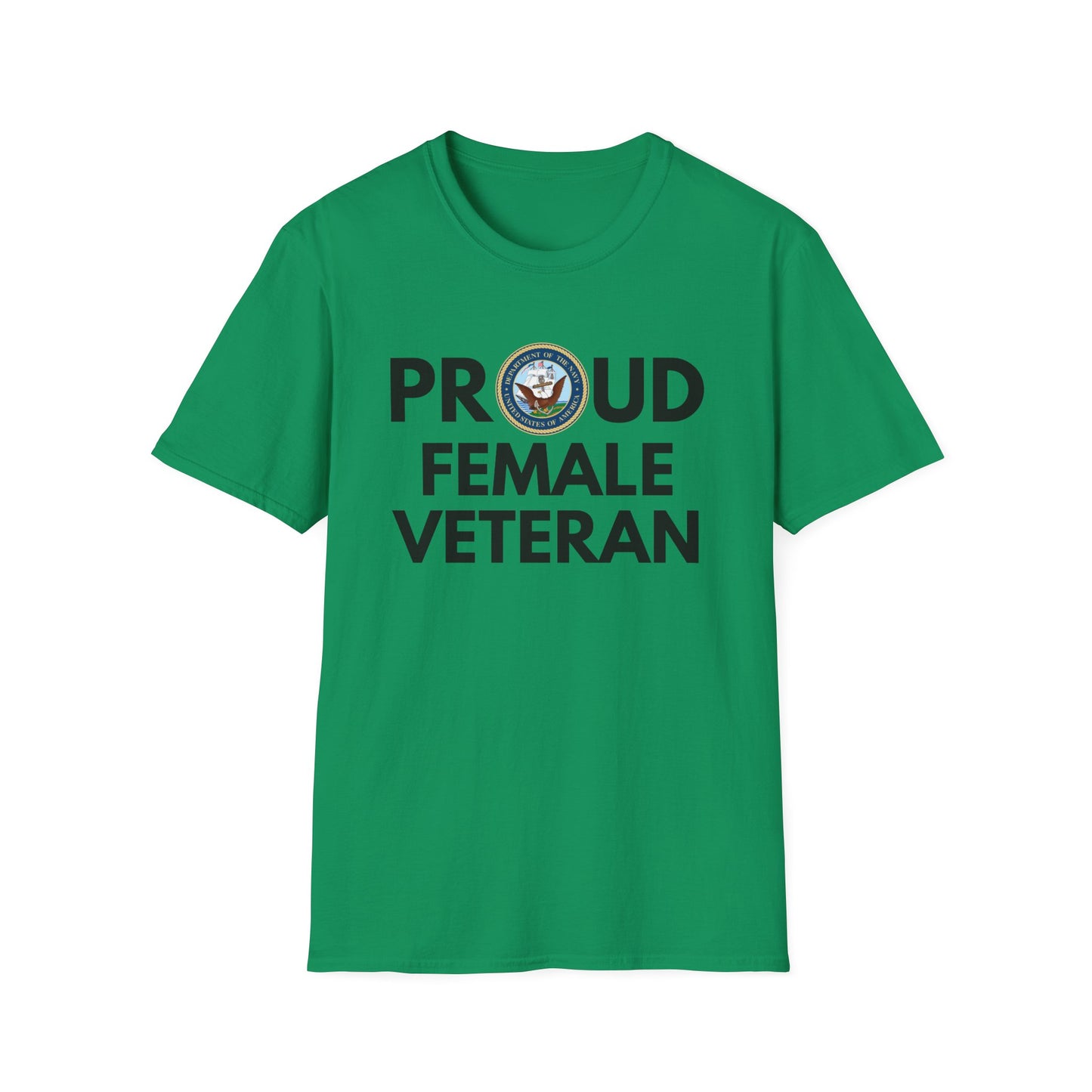 Navy Female Veteran - Unisex Softstyle T-Shirt