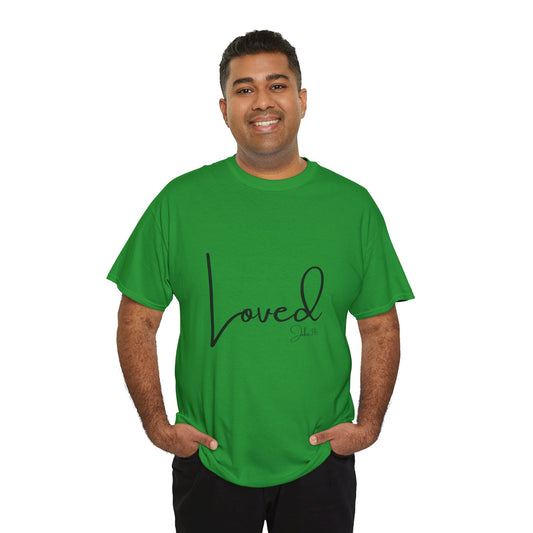 Loved - John 3:16 Unisex Heavy Cotton Tee - 'Loved' Scripture Shirt