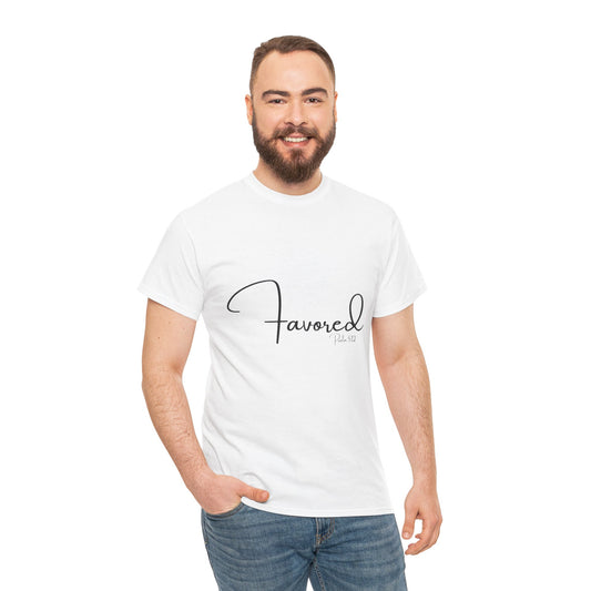 Favored - Psalm 5:12 Unisex Heavy Cotton Tee