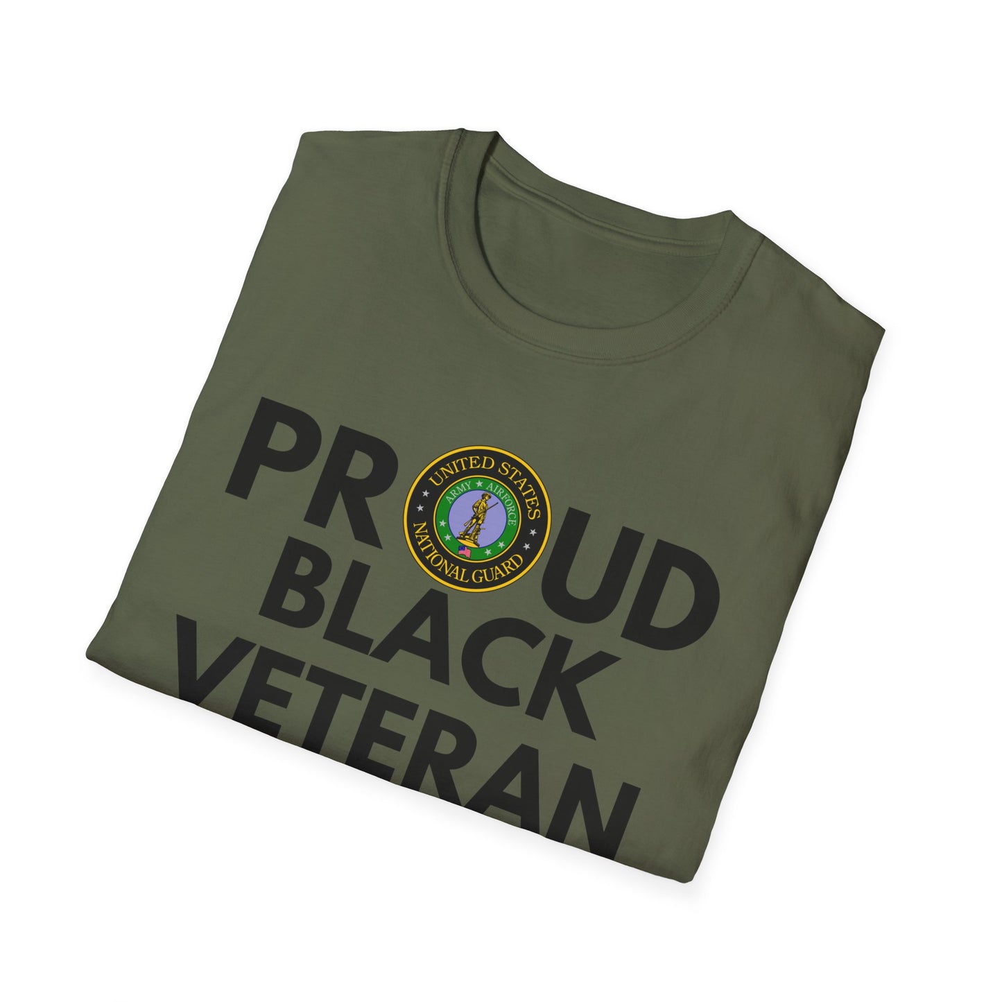 National Guard Proud Black Veteran - Unisex Softstyle T-Shirt