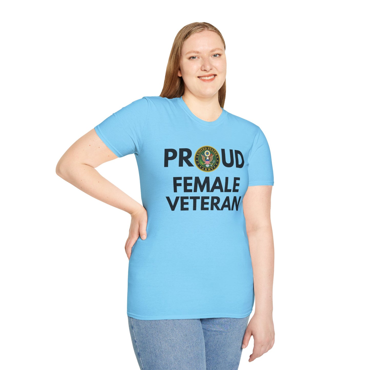Army Female Veteran - Unisex Softstyle T-Shirt