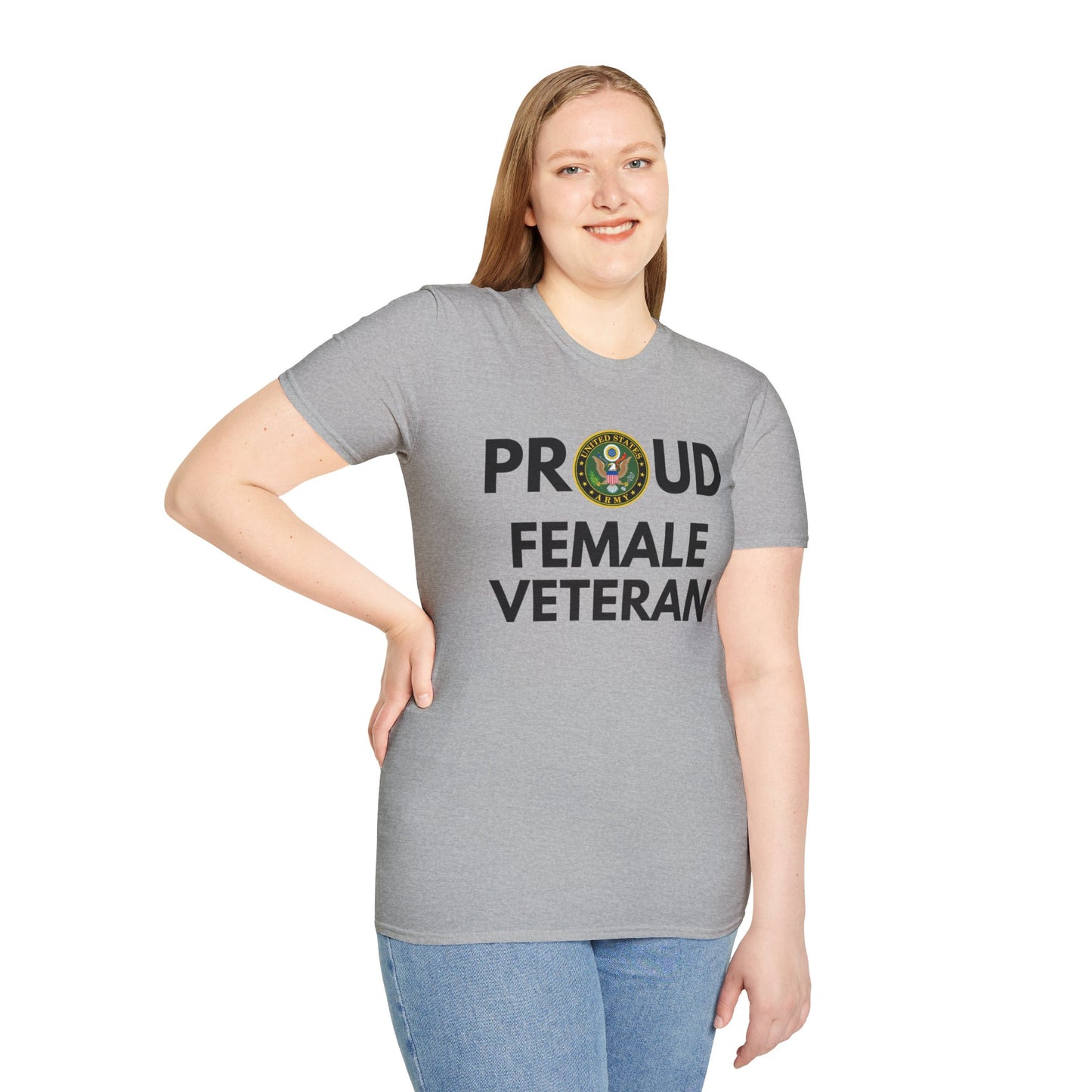 Army Female Veteran - Unisex Softstyle T-Shirt