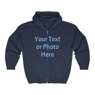Custom - Unisex Heavy Blend™ Full Zip Hooded Sweatshirt - Front Only