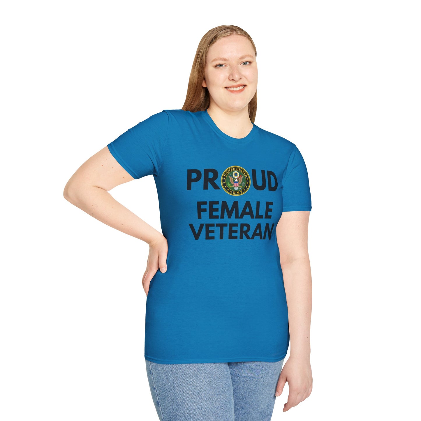 Army Female Veteran - Unisex Softstyle T-Shirt