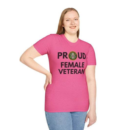 Army Female Veteran - Unisex Softstyle T-Shirt