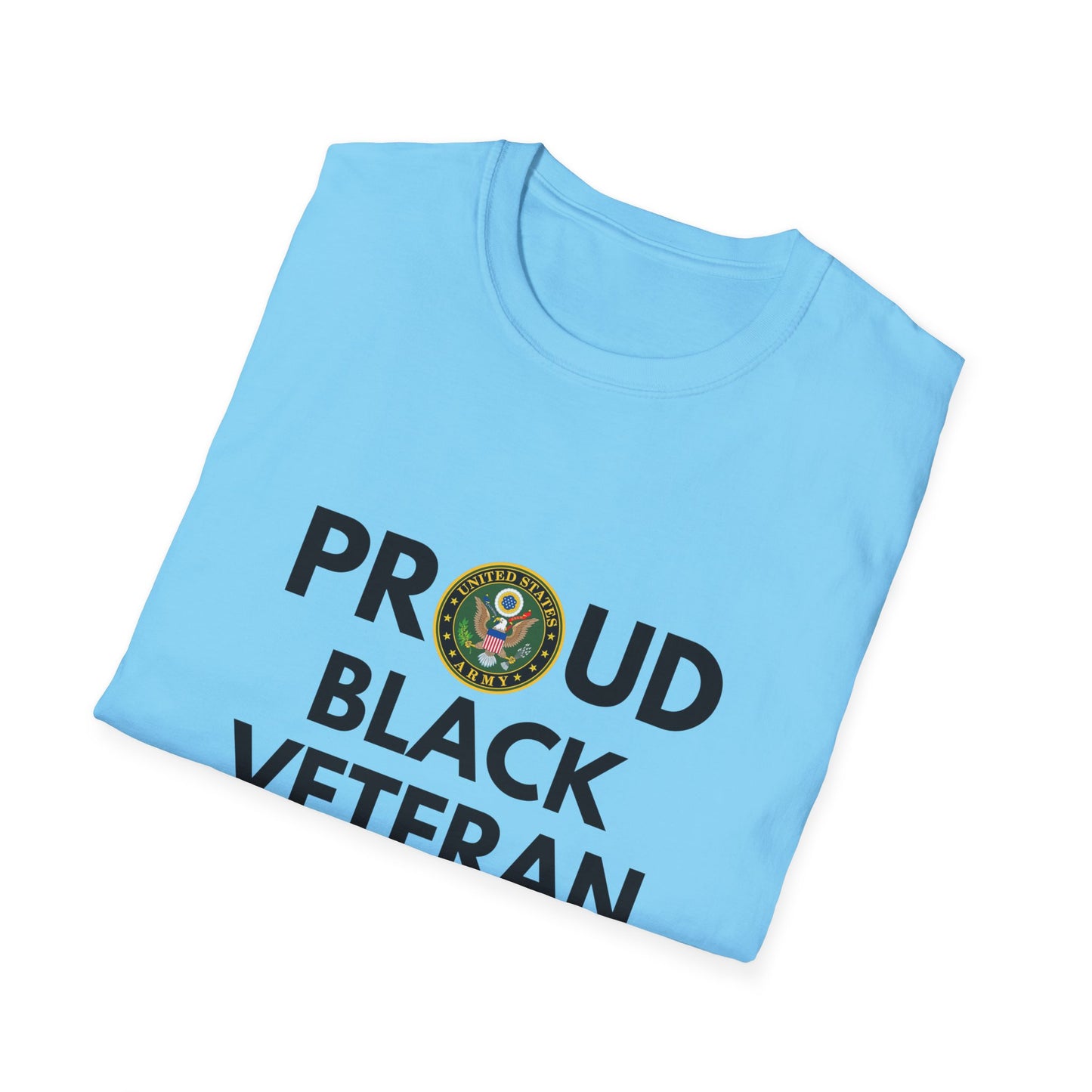 Army Proud Black Veteran - Unisex Softstyle T-Shirt