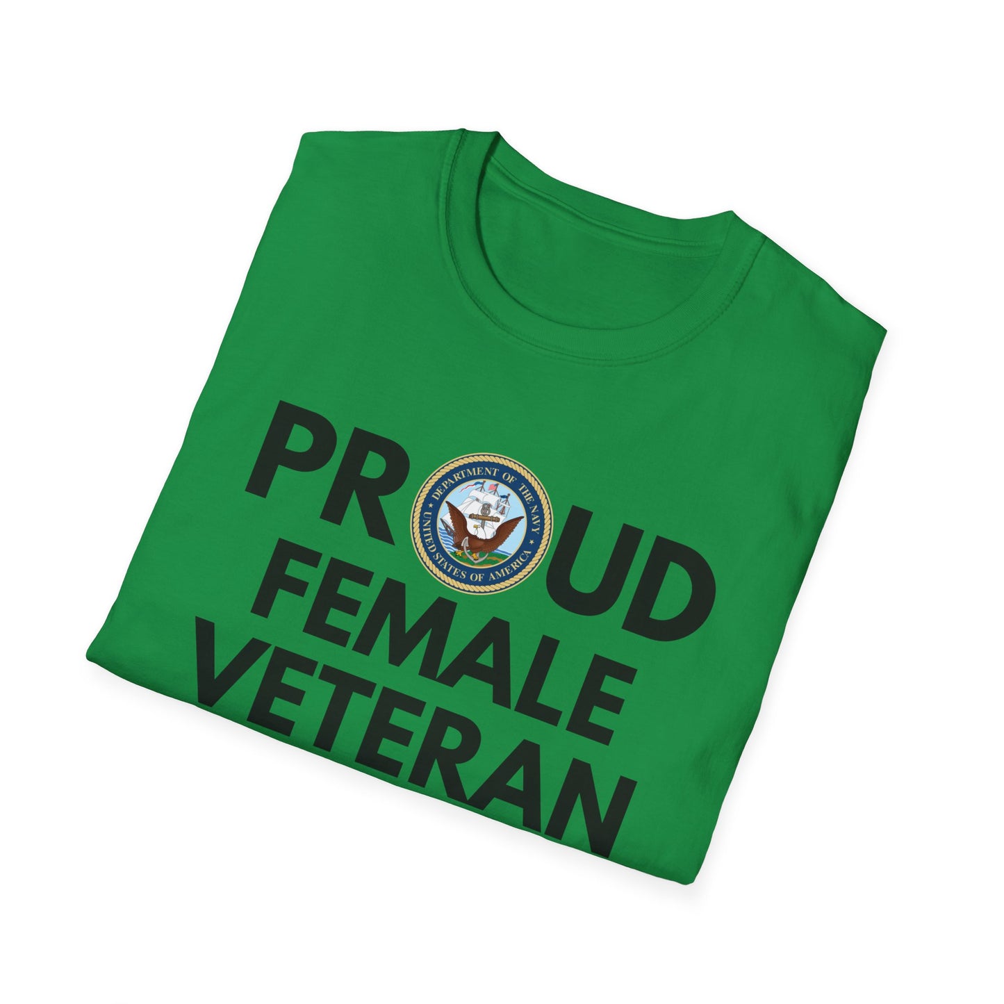 Navy Female Veteran - Unisex Softstyle T-Shirt