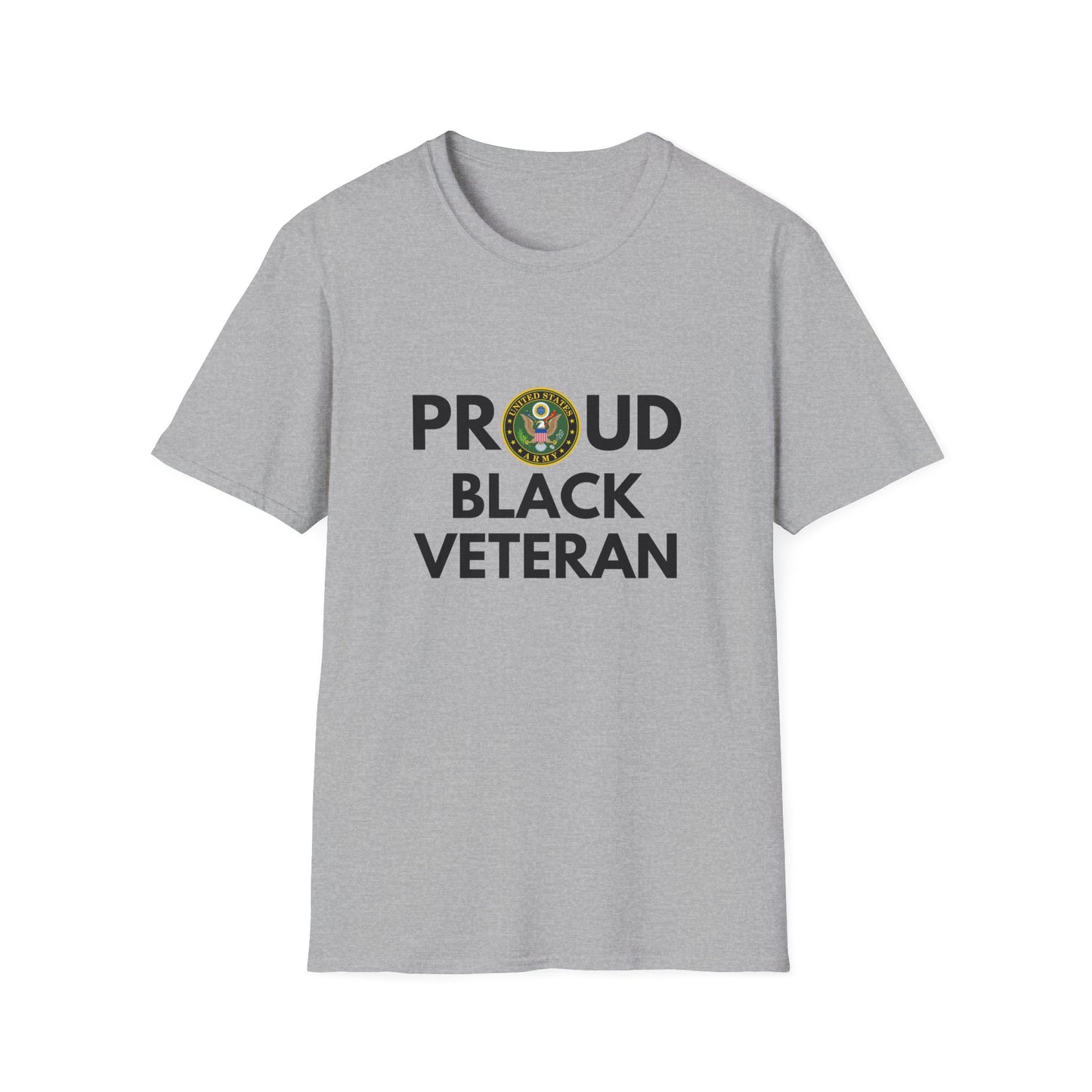 Army Proud Black Veteran - Unisex Softstyle T-Shirt