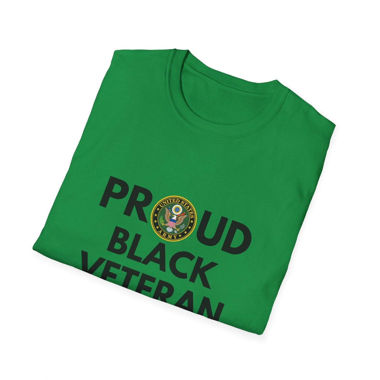 Army Proud Black Veteran - Unisex Softstyle T-Shirt