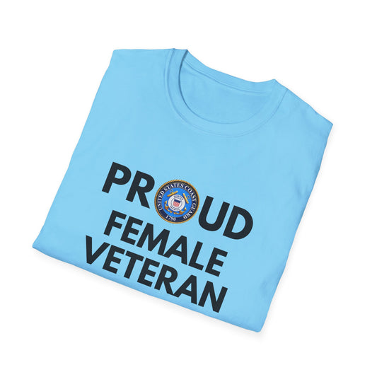 Coast Guard Female Veteran - Unisex Softstyle T-Shirt