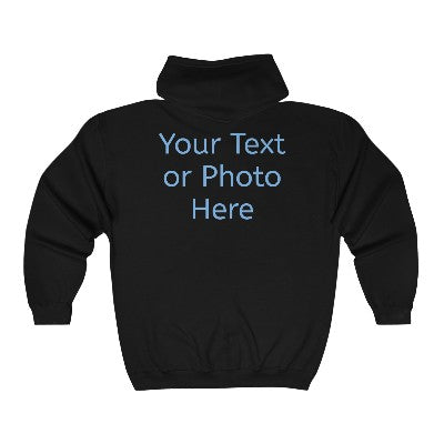Custom - Unisex Heavy Blend™ Full Zip Hooded Sweatshirt - Front & Back