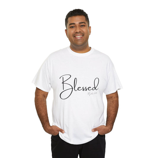 Blessed - Matthew 5:3-10 Unisex Heavy Cotton Tee