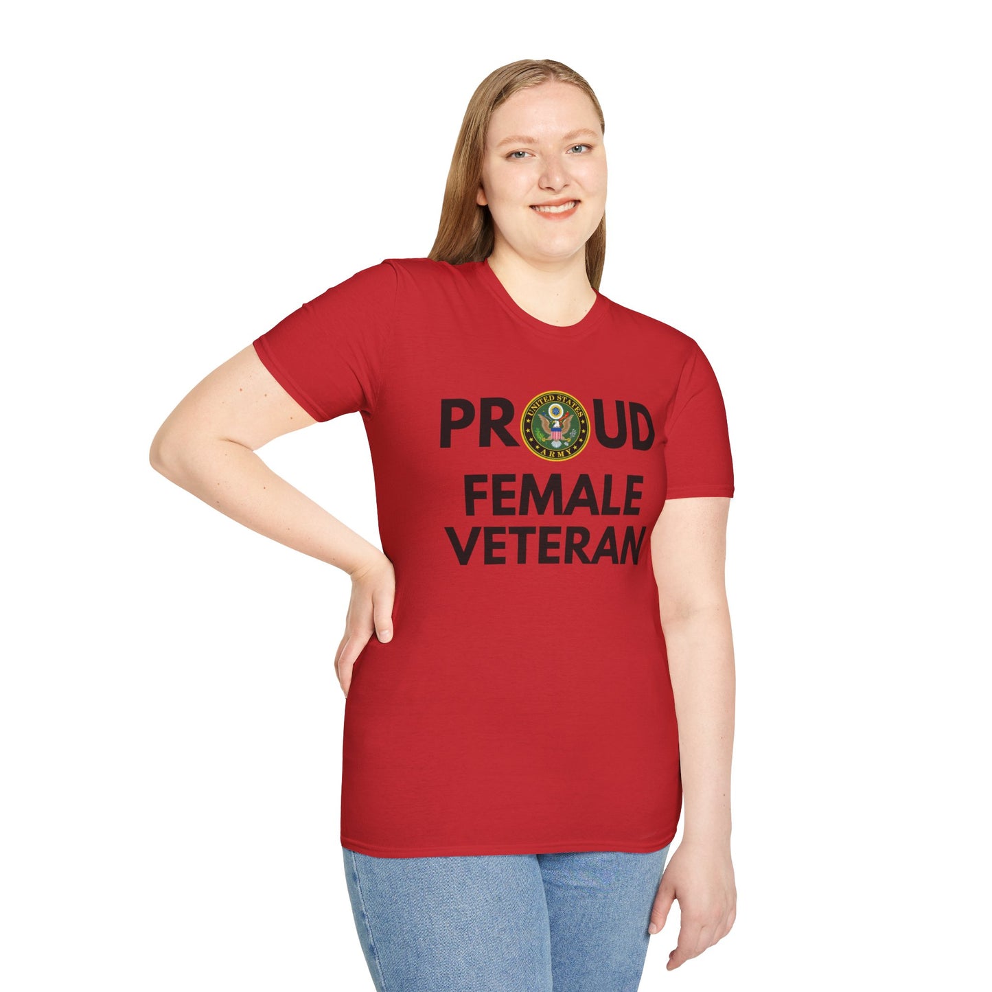 Army Female Veteran - Unisex Softstyle T-Shirt