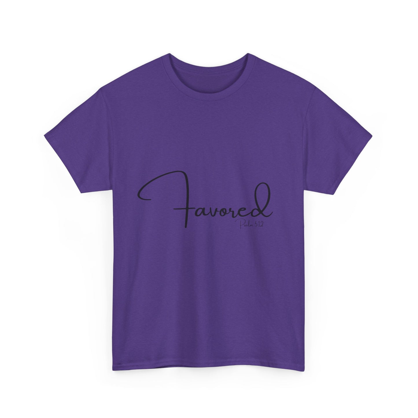 Favored - Psalm 5:12 Unisex Heavy Cotton Tee