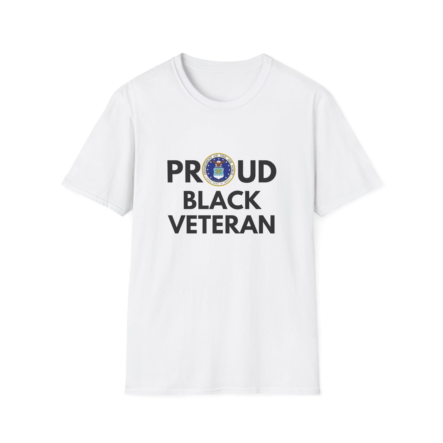 Air Force Proud Black Veteran - Unisex Softstyle T-Shirt