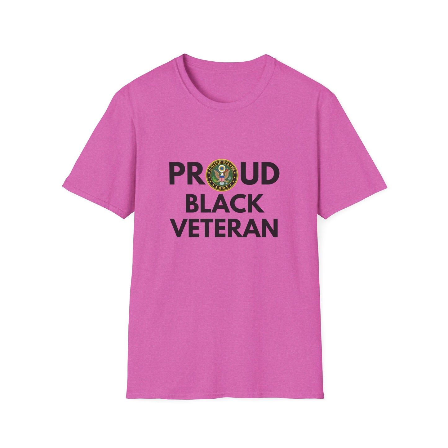 Army Proud Black Veteran - Unisex Softstyle T-Shirt