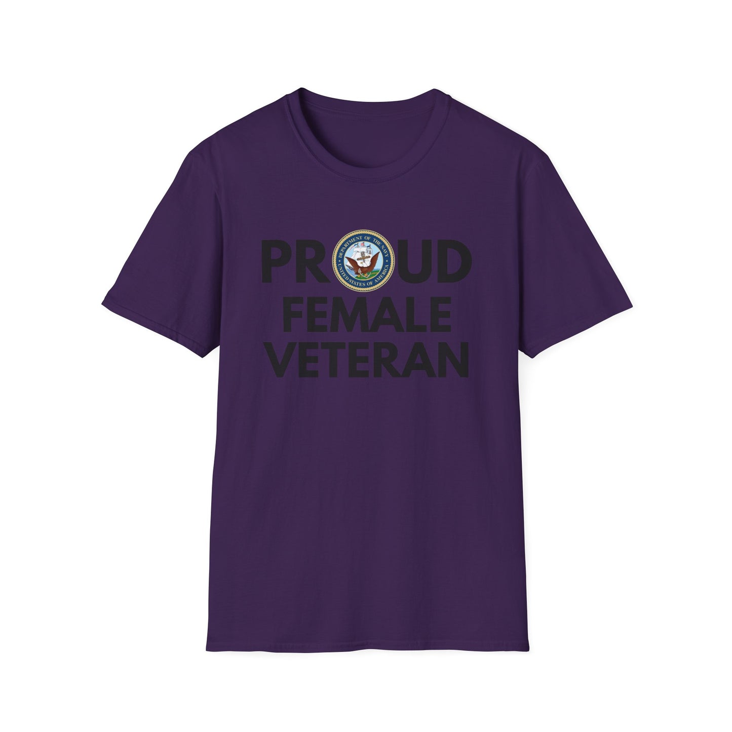 Navy Female Veteran - Unisex Softstyle T-Shirt