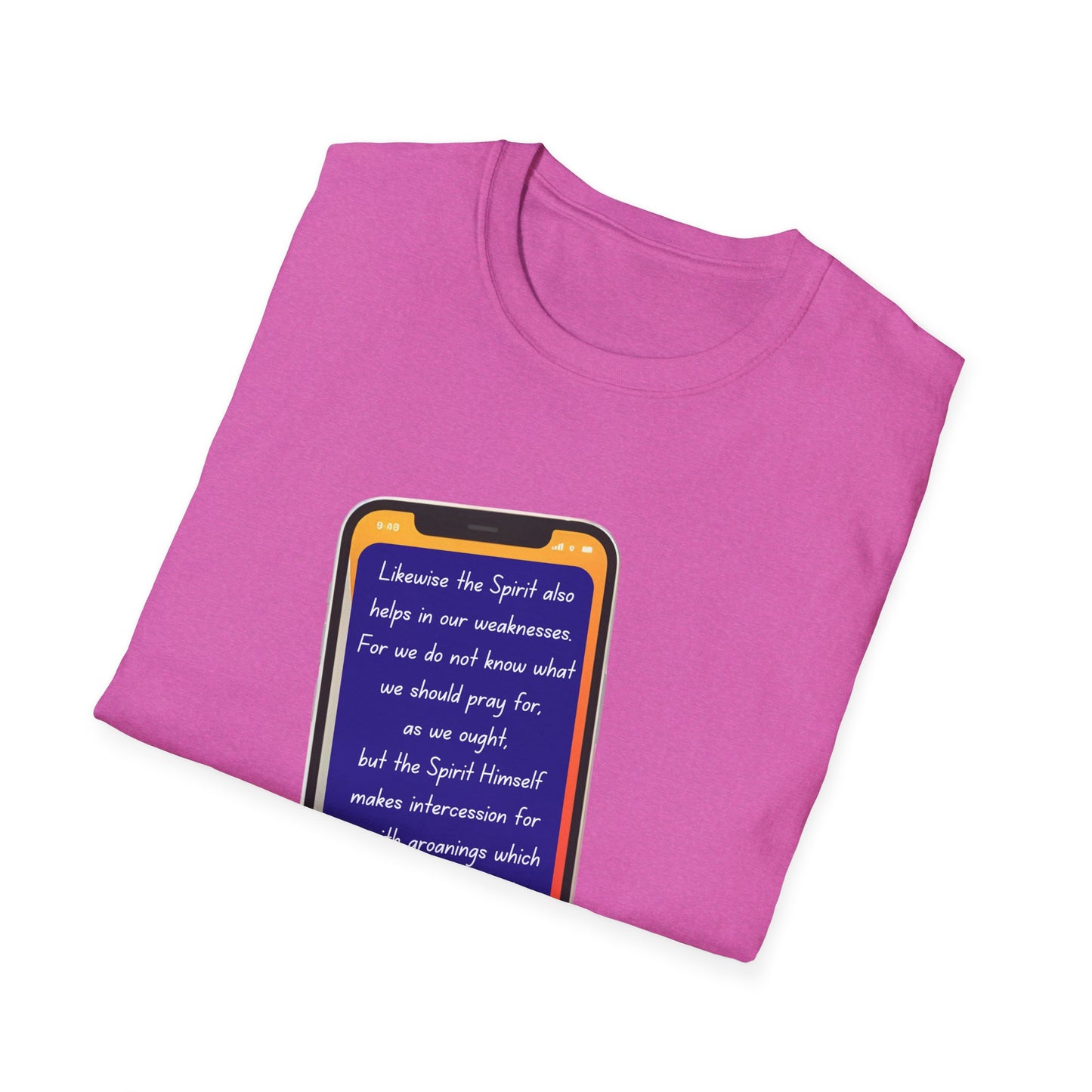 Romans 8:26 - Unisex Softstyle T-Shirt