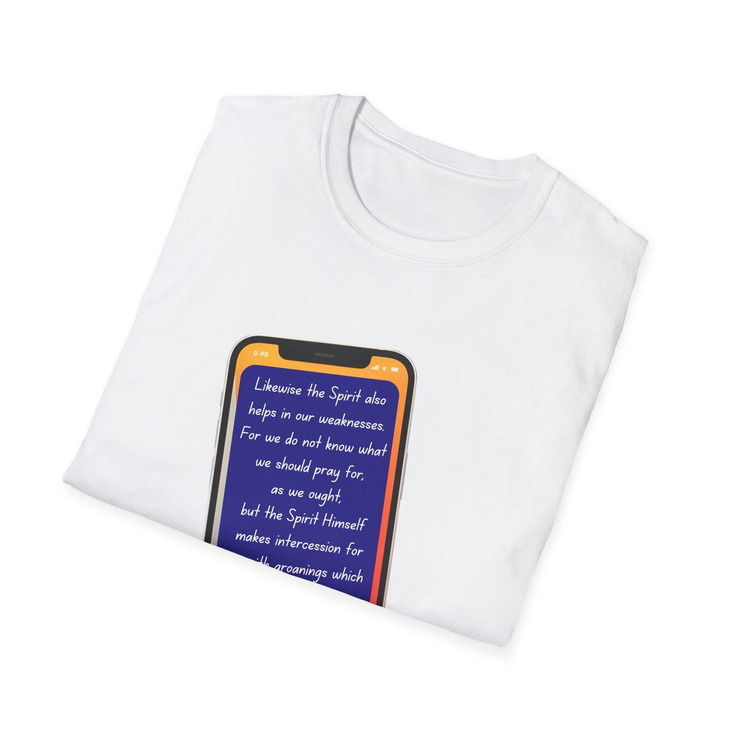 Romans 8:26 - Unisex Softstyle T-Shirt