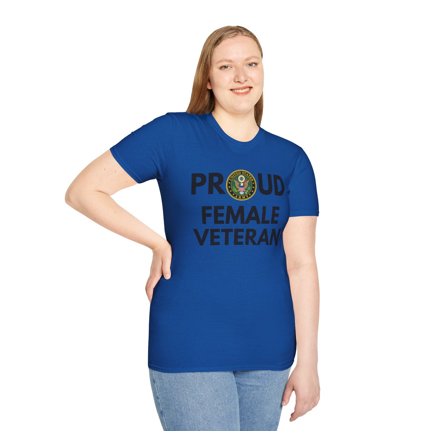 Army Female Veteran - Unisex Softstyle T-Shirt