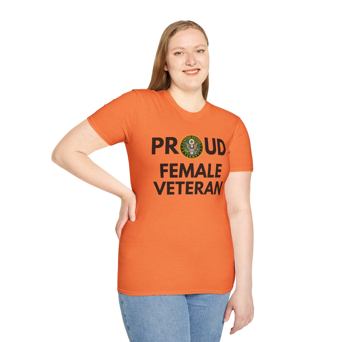 Army Female Veteran - Unisex Softstyle T-Shirt