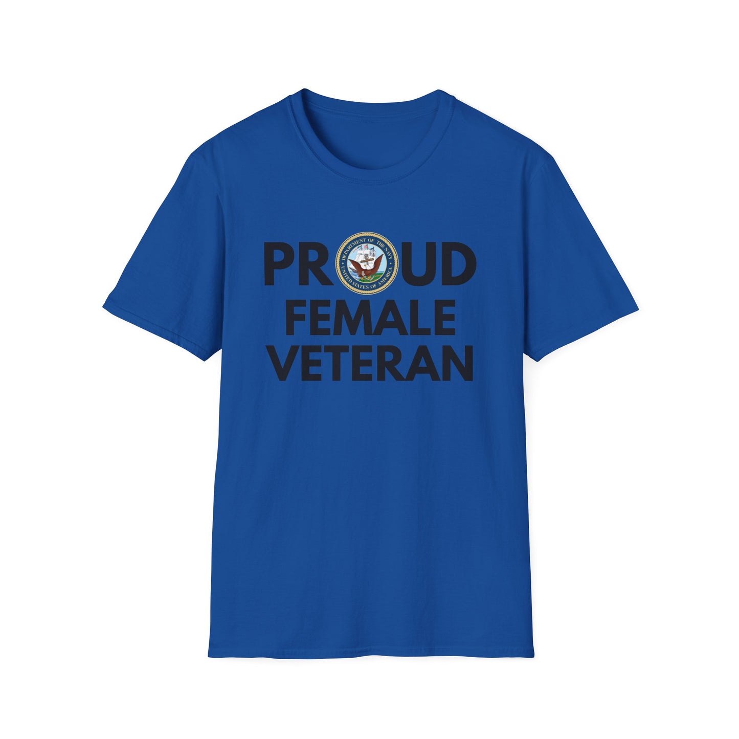 Navy Female Veteran - Unisex Softstyle T-Shirt