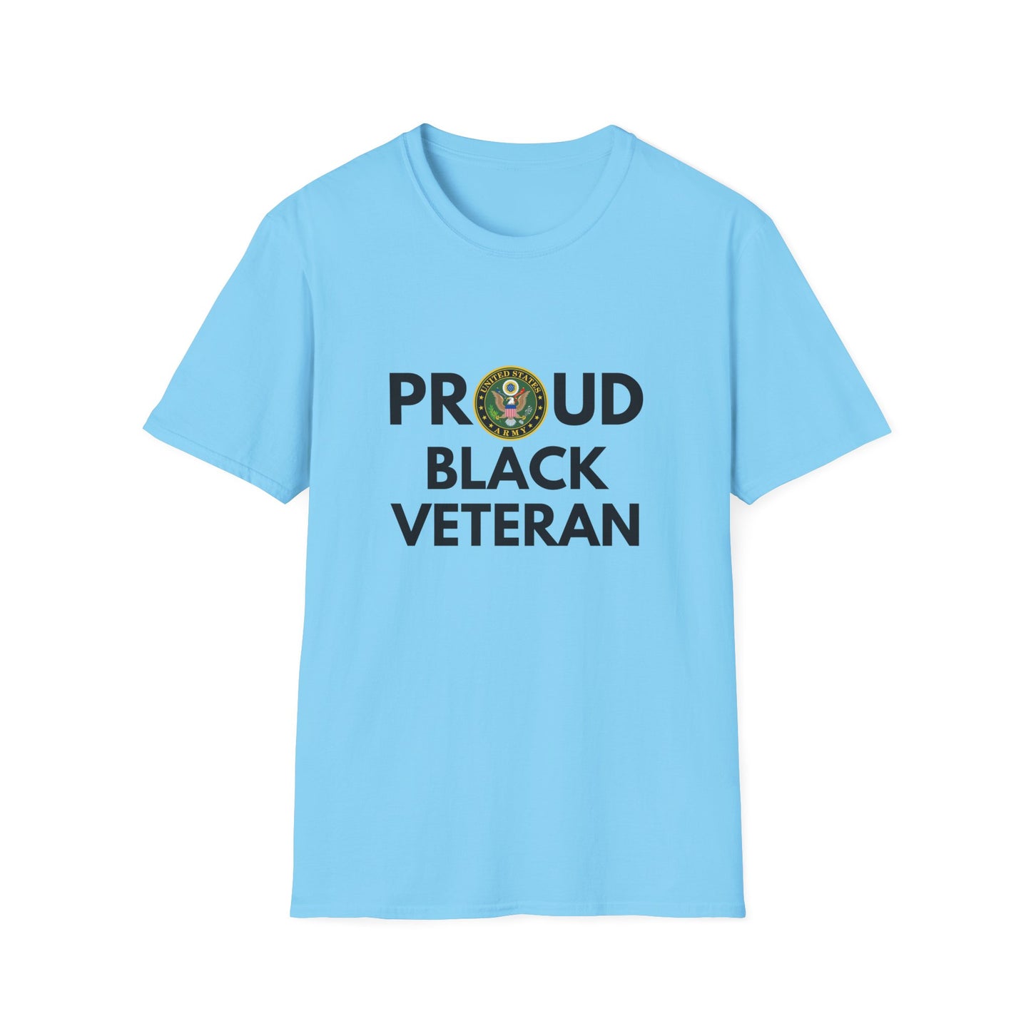 Army Proud Black Veteran - Unisex Softstyle T-Shirt